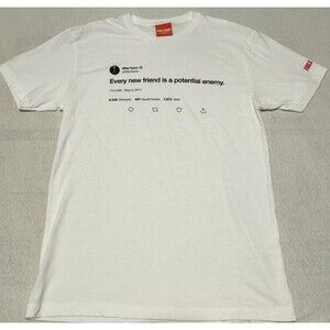 NELK Full Send Mike Tyson Tweet T-Shirt White Size Medium
